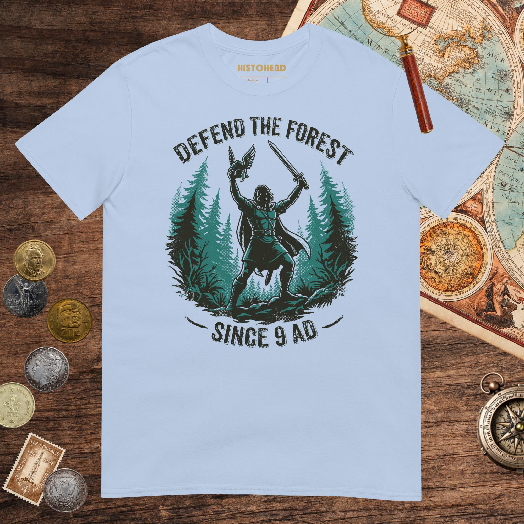 Light Blue Defend the Forest Tee - history buff gift by HistoHead