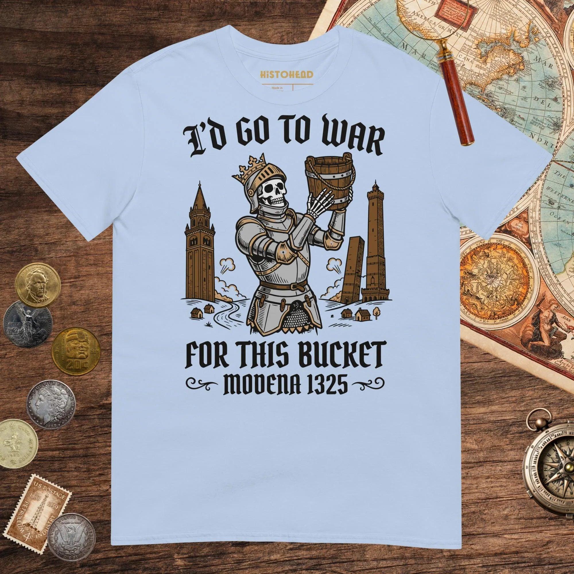 Light Blue War of the Bucket Tee - history buff gift by HistoHead