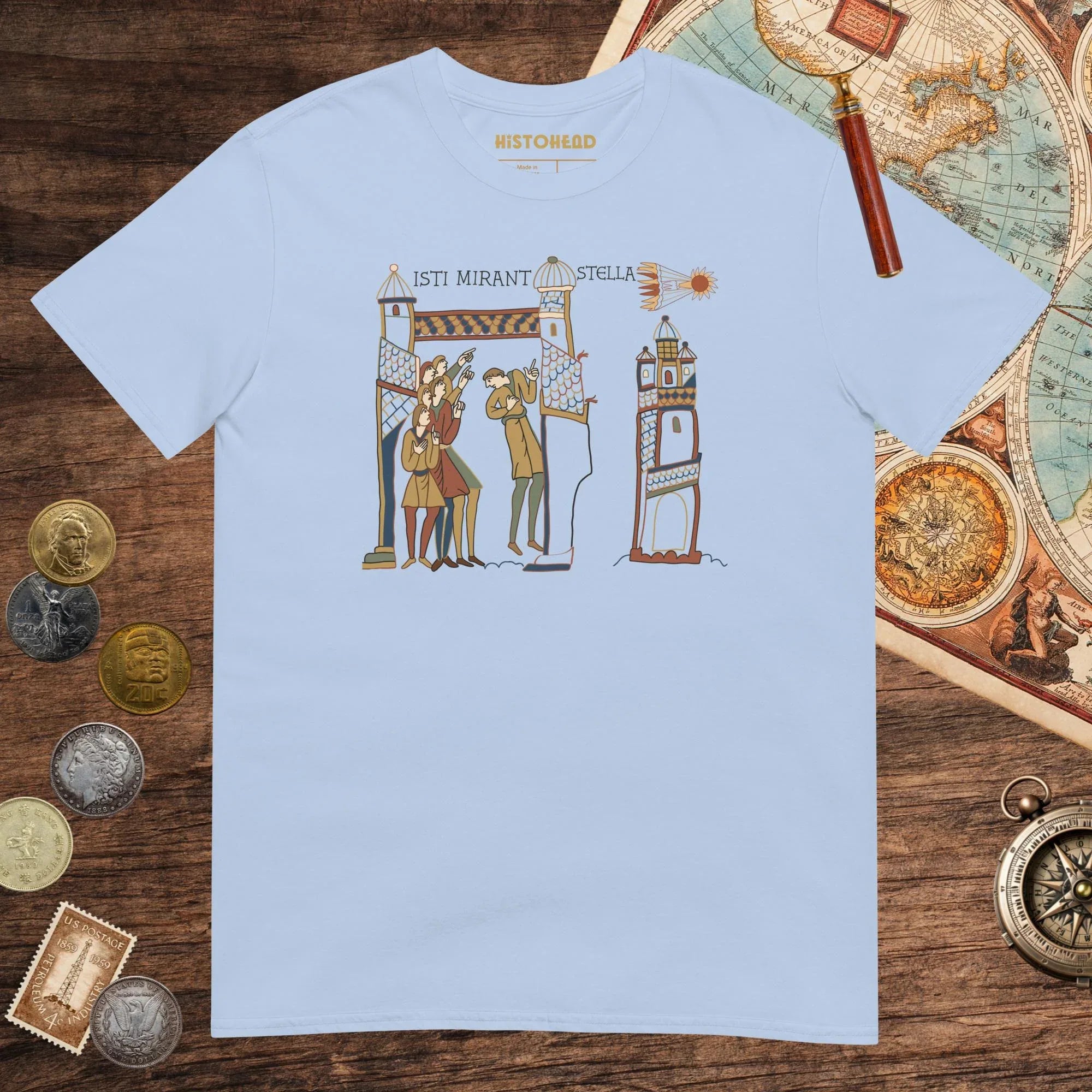 Light Blue Isti Mirant Stella Tee - history buff gift by HistoHead