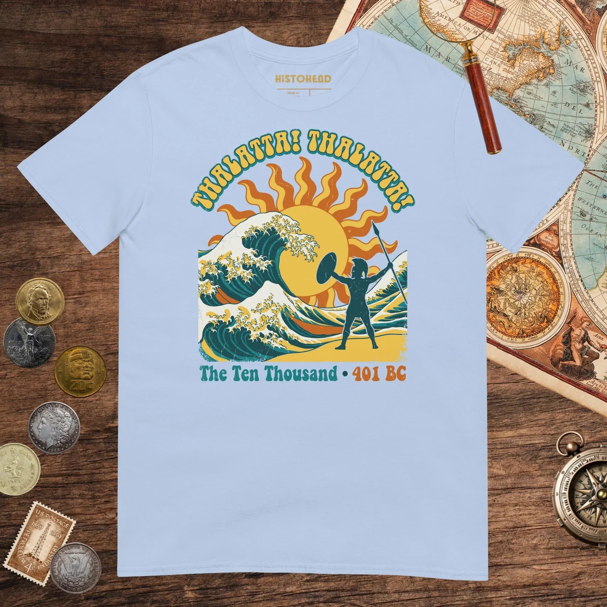 Light Blue Thalatta Thalatta Tee - history buff gift by HistoHead