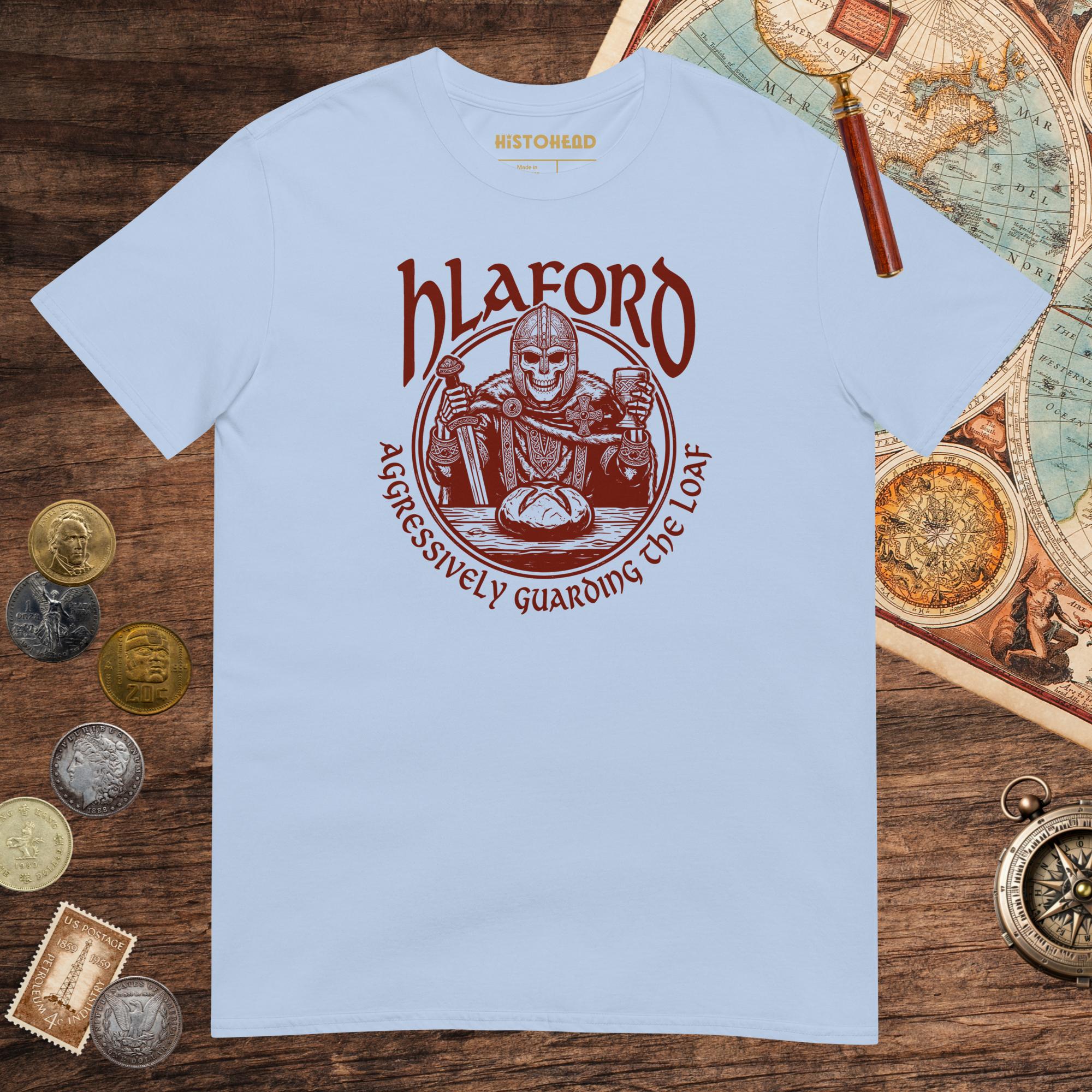 Light Blue Hlaford Loaf Guardian Tee - history buff gift by HistoHead