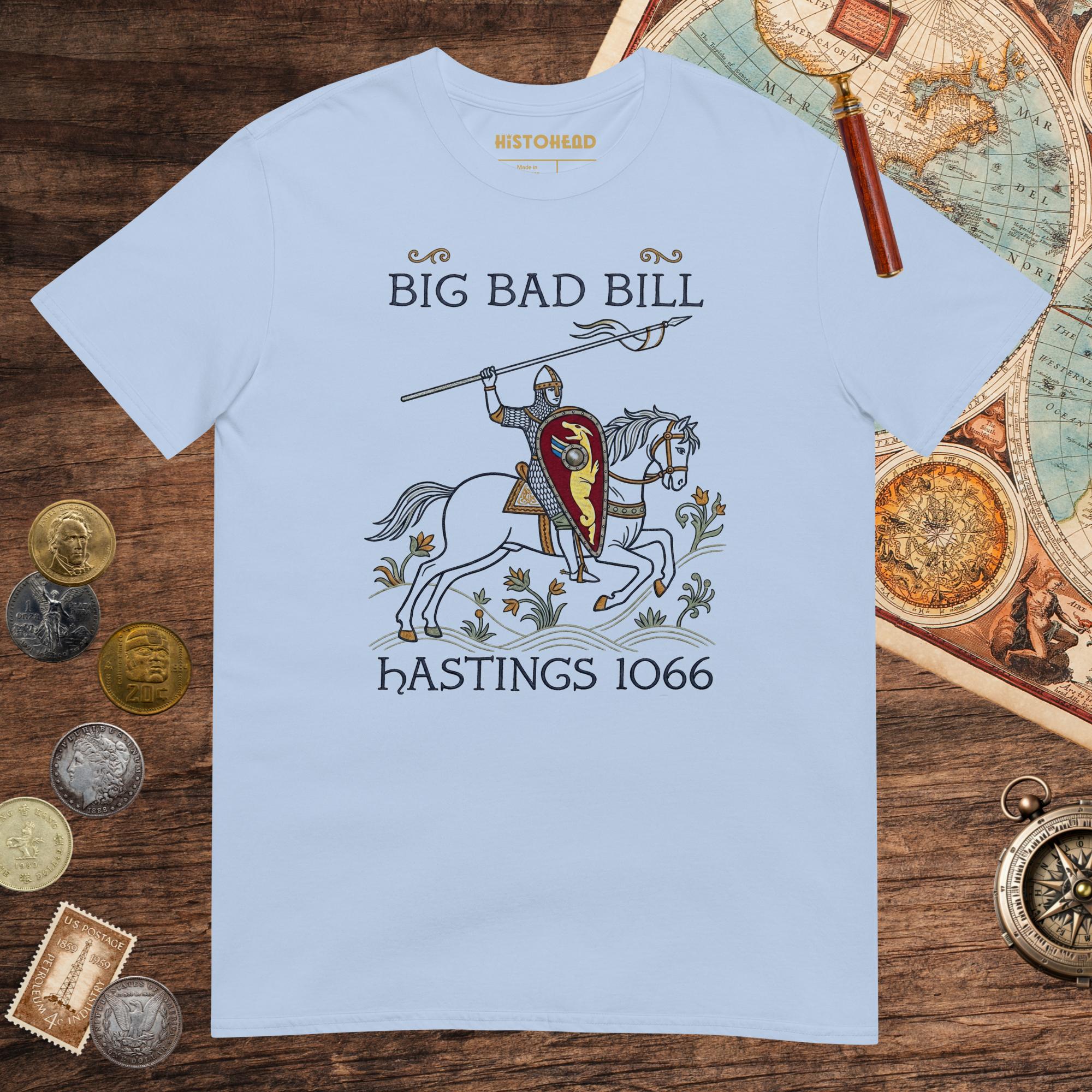 Light Blue Big Bad Bill Tee - history buff gift by HistoHead