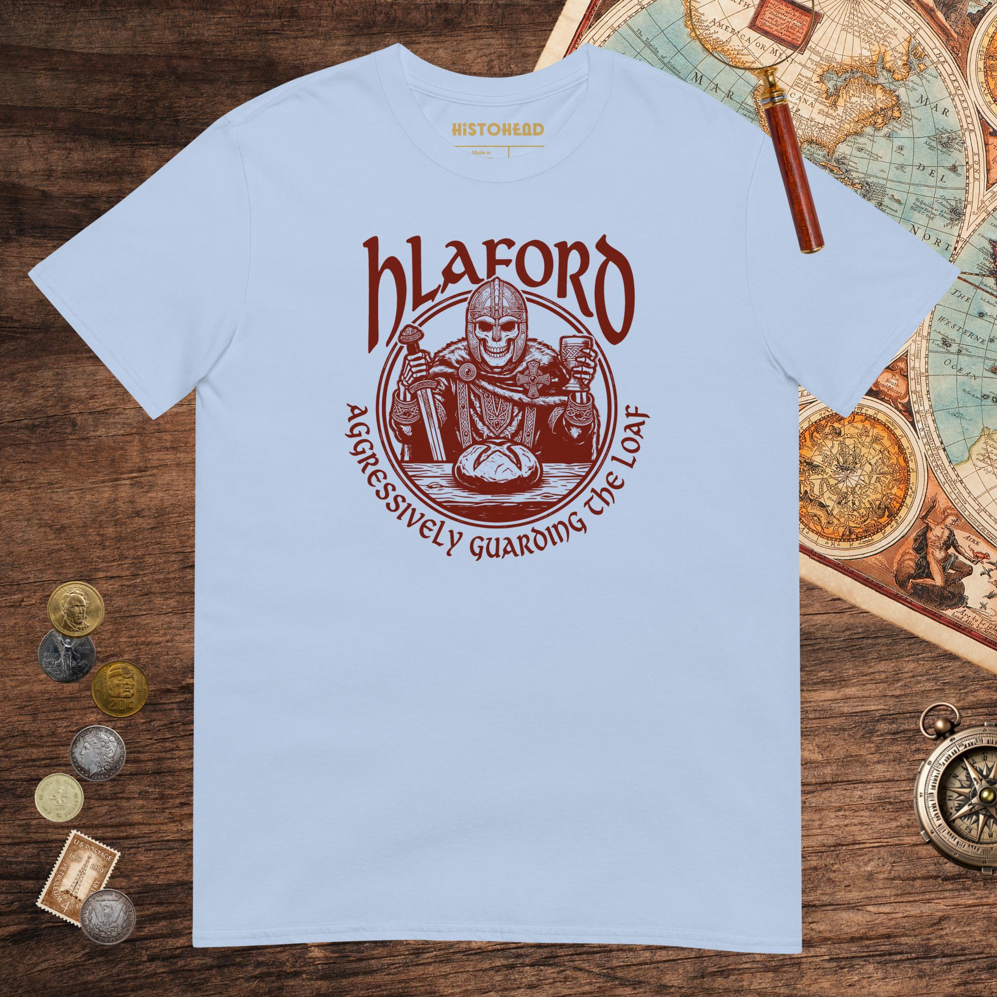 Light Blue Hlaford Loaf Guardian Tee - history buff gift by HistoHead