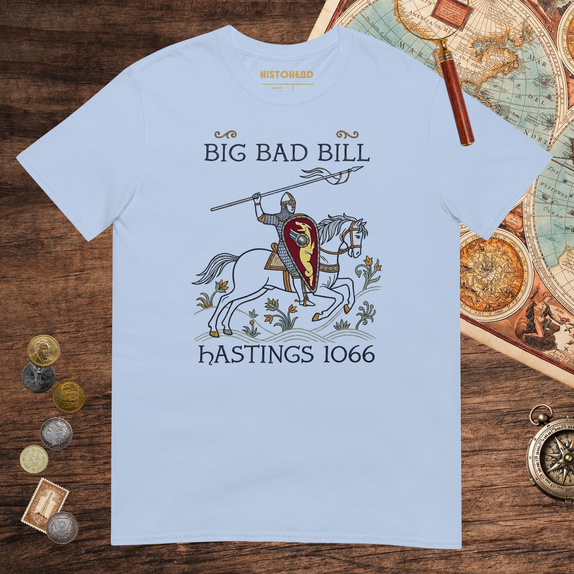 Light Blue Big Bad Bill Tee - history buff gift by HistoHead