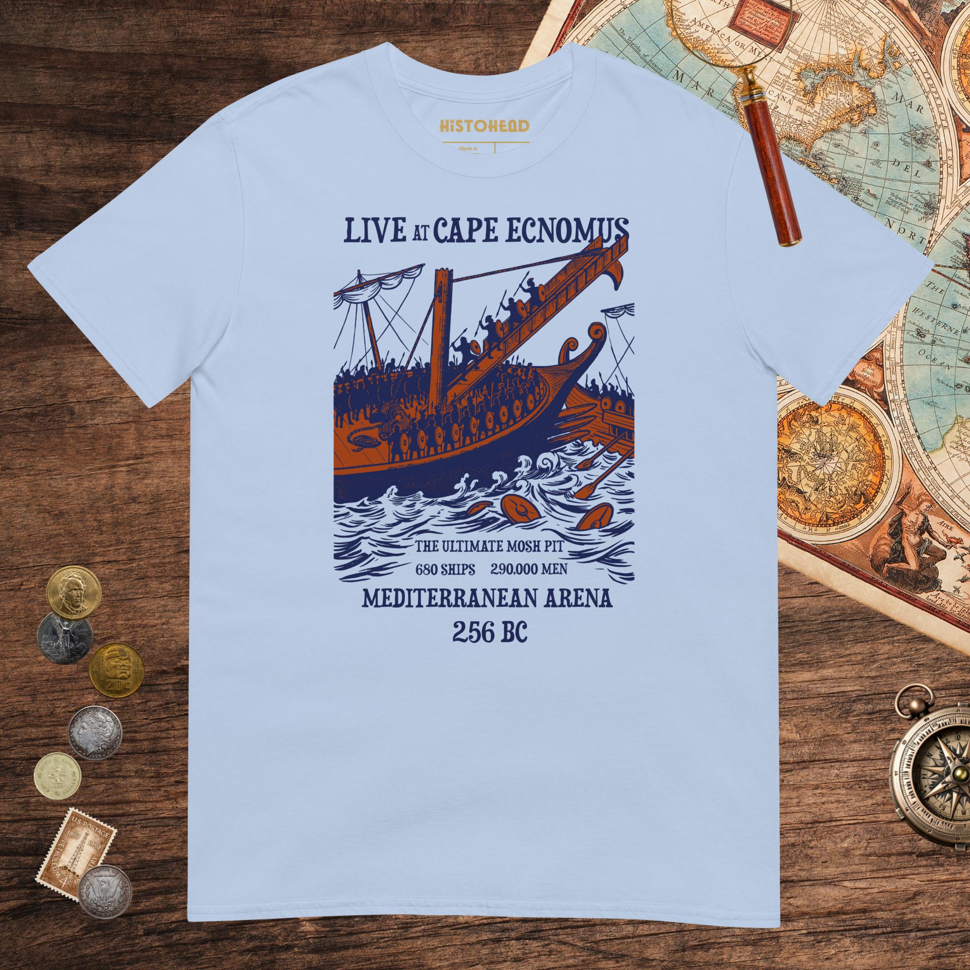 Light Blue Battle of Cape Ecnomus Tee - history buff gift by HistoHead