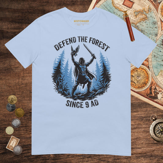 Light Blue Defend the Forest Tee - history buff gift by HistoHead