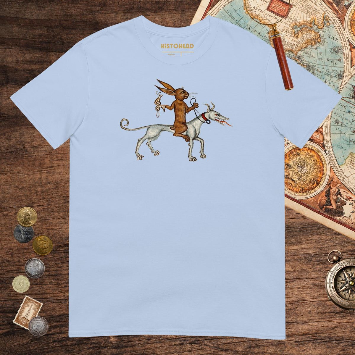 Light Blue On a Quest Tee - history buff gift by HistoHead