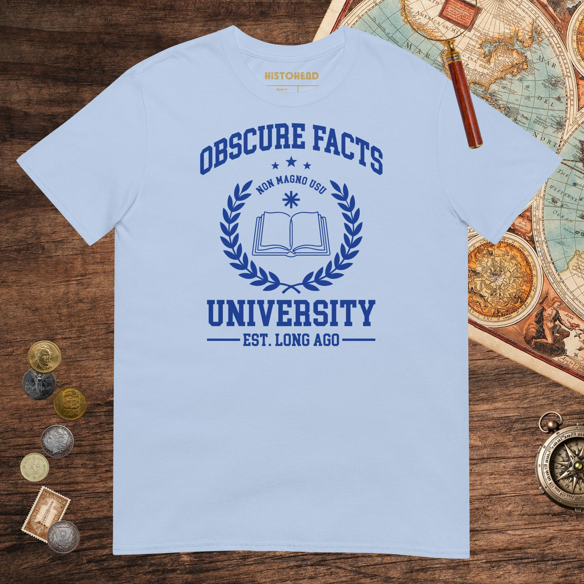 Light Blue Obscure Facts University Tee - history buff gift by HistoHead
