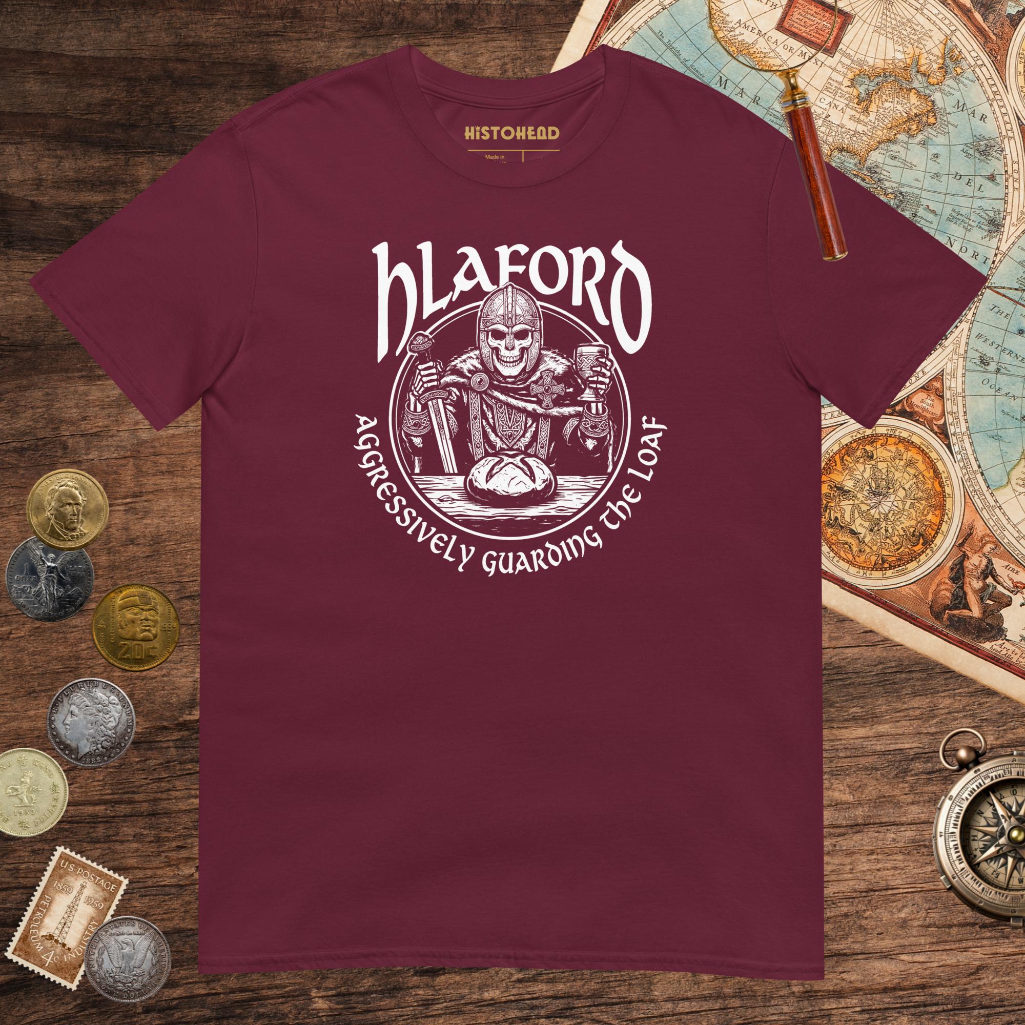 Maroon Hlaford Loaf Guardian Tee - history buff gift by HistoHead