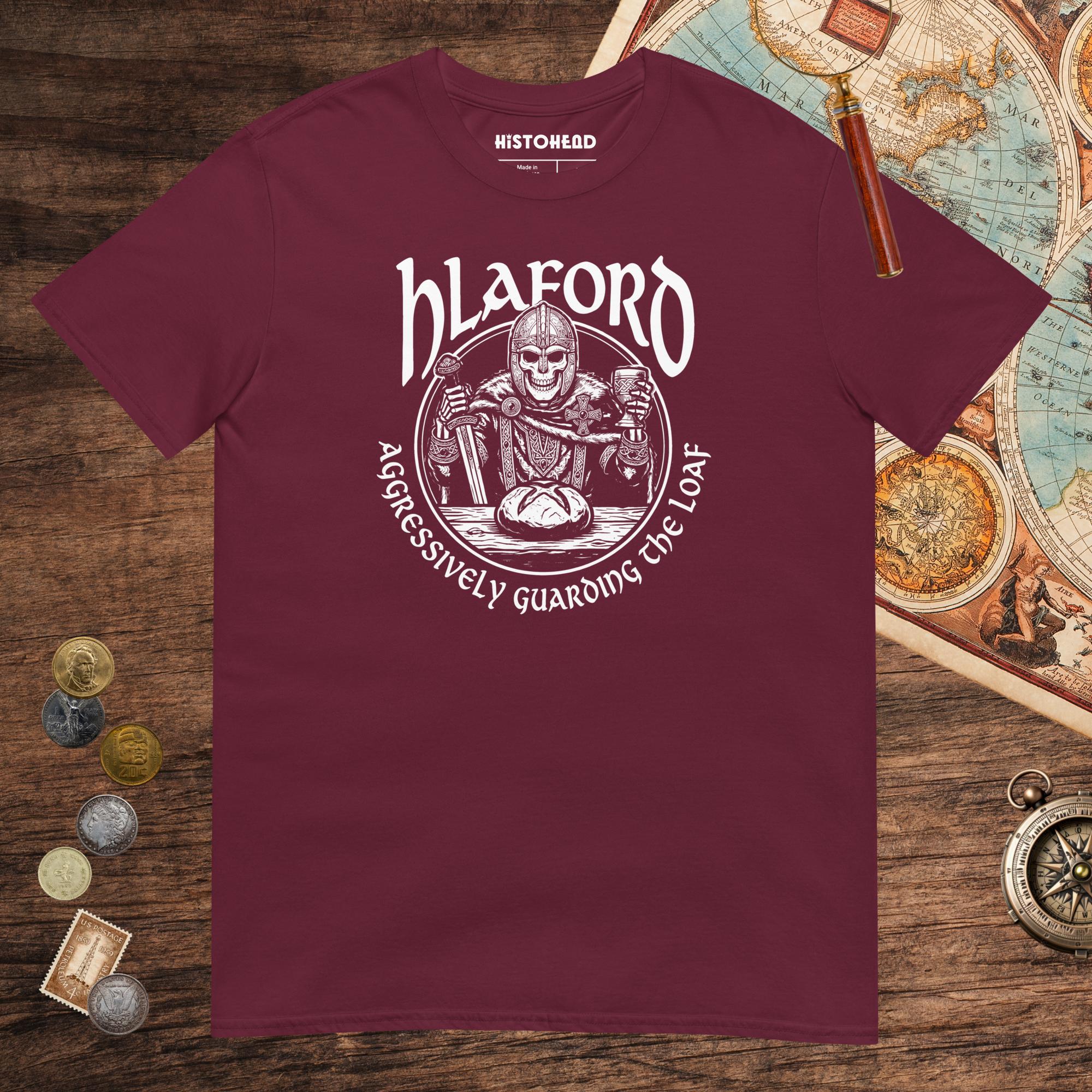 Maroon Hlaford Loaf Guardian Tee - history buff gift by HistoHead