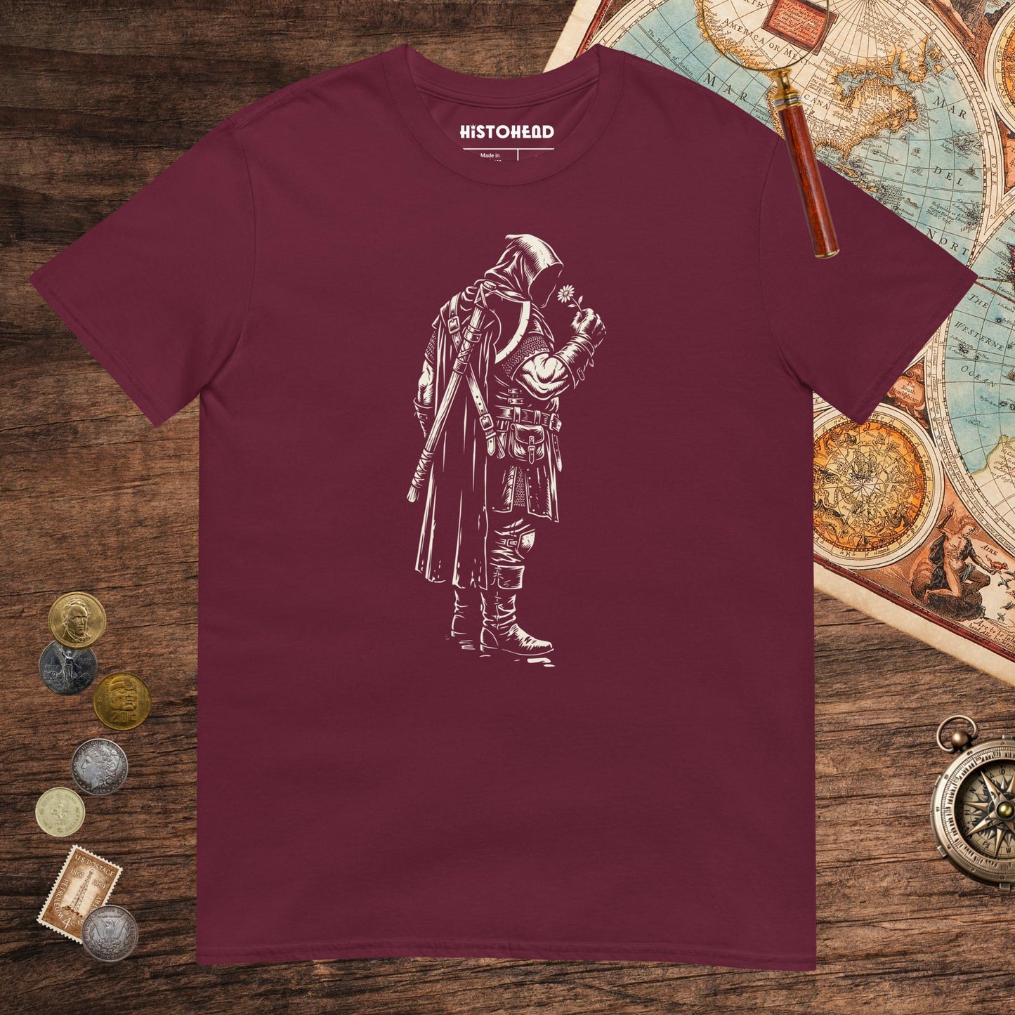 Maroon Executioner and Flower Tee - history buff gift by HistoHead