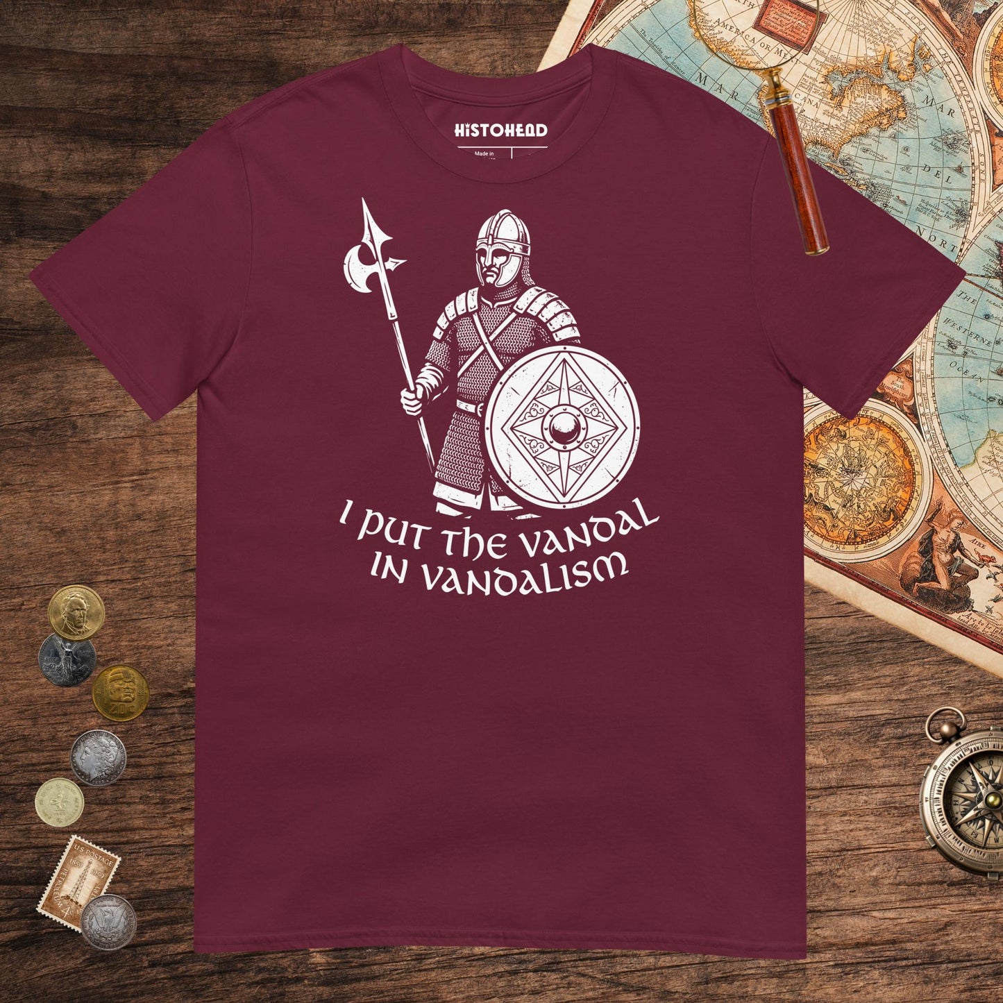 Maroon Vandal in Vandalism Tee - history buff gift by HistoHead