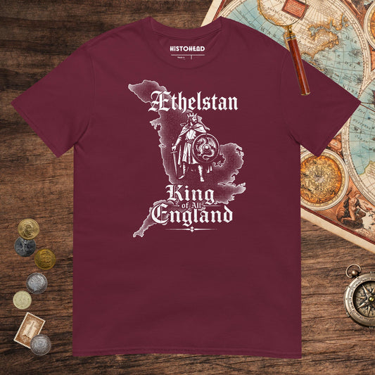 Maroon Æthelstan Territory Tee - history buff gift by HistoHead