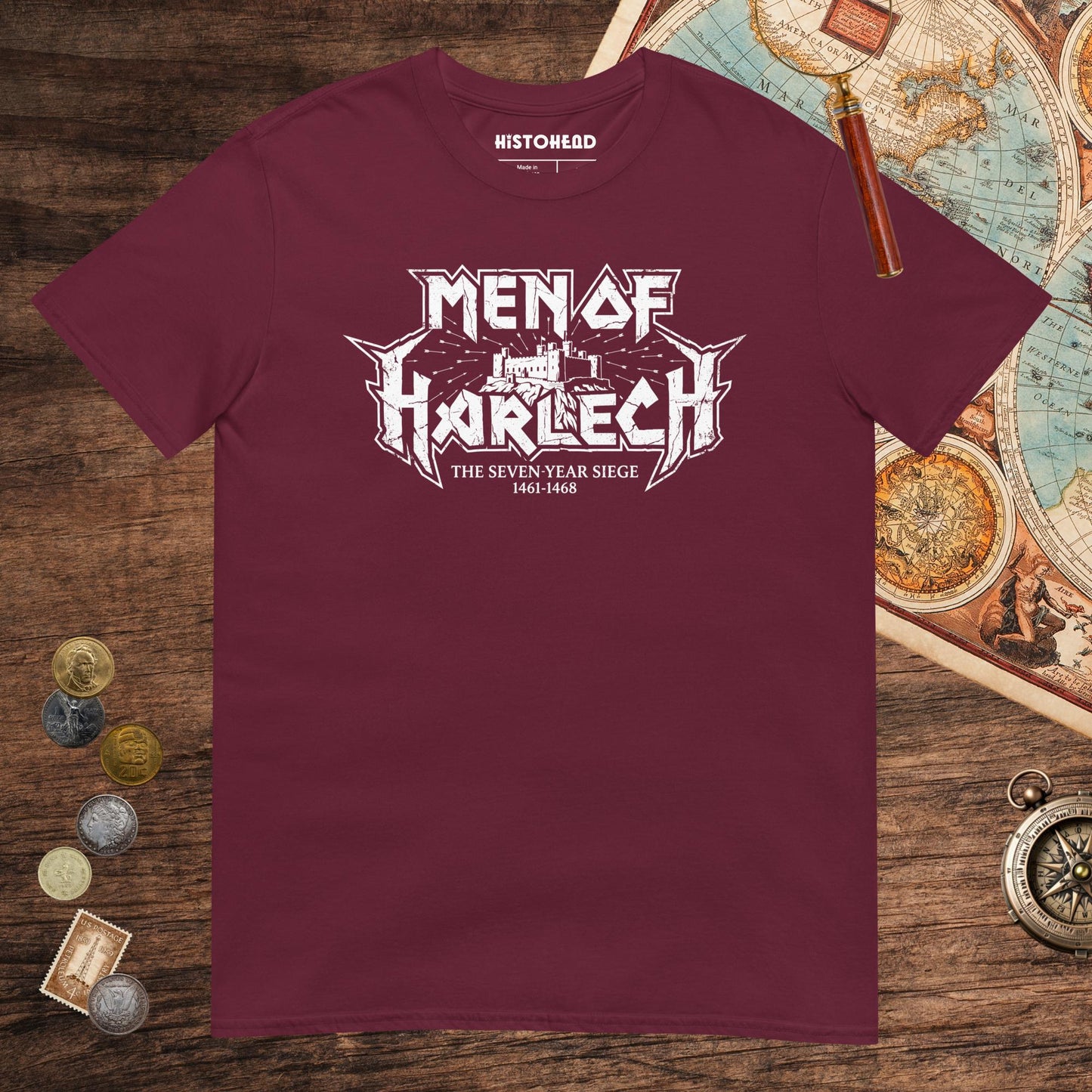 Maroon Men of Harlech Tee - history buff gift by HistoHead