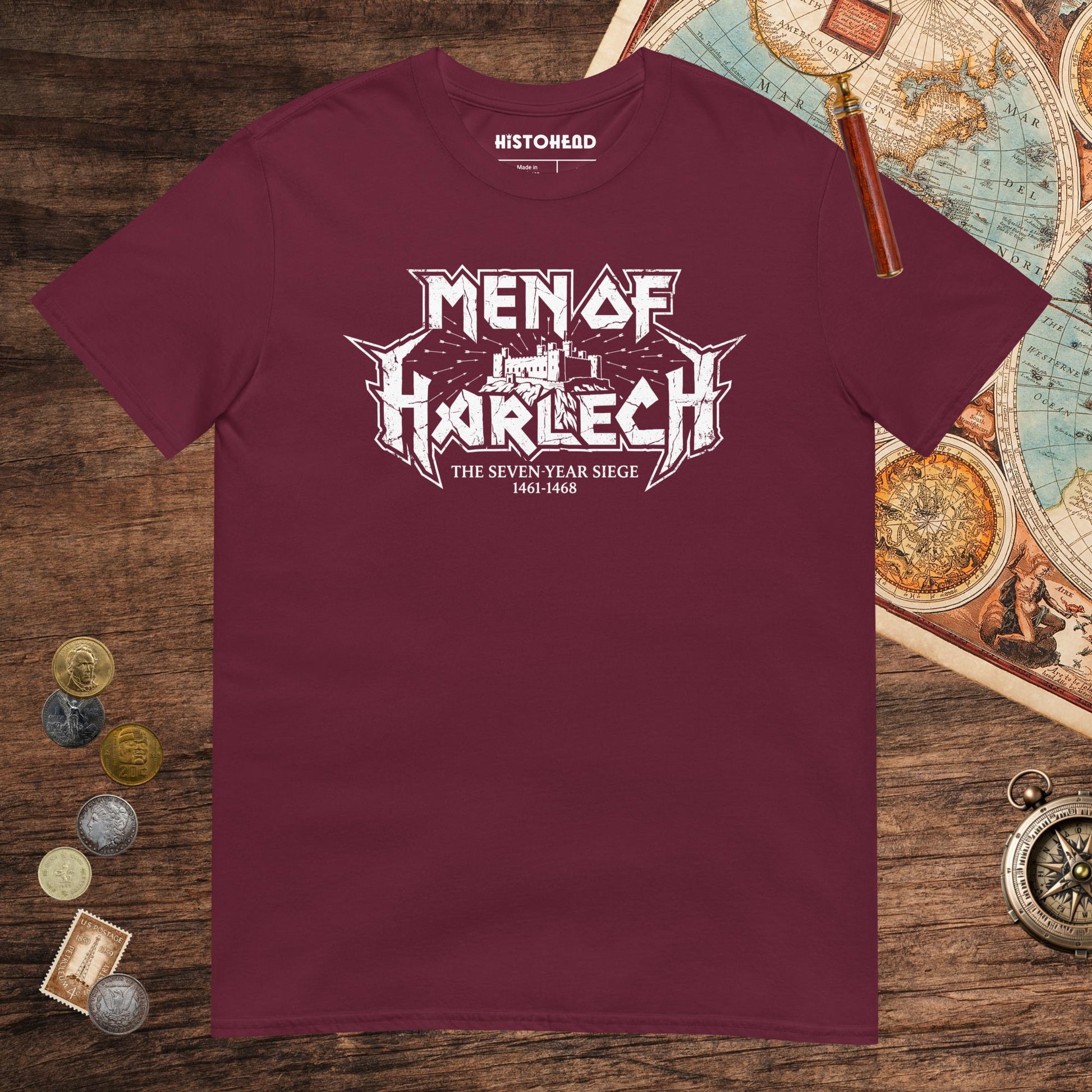 Maroon Men of Harlech Tee - history buff gift by HistoHead