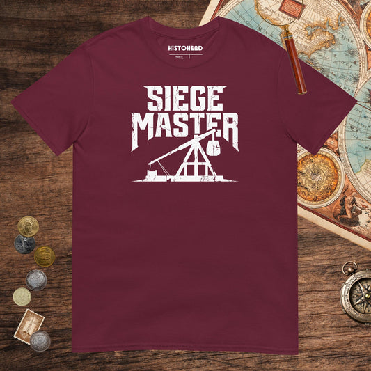 Maroon Siege Master Trebuchet Tee - history buff gift by HistoHead