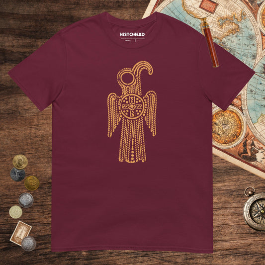 Maroon Anglo-Saxon Eagle Tee - history buff gift by HistoHead