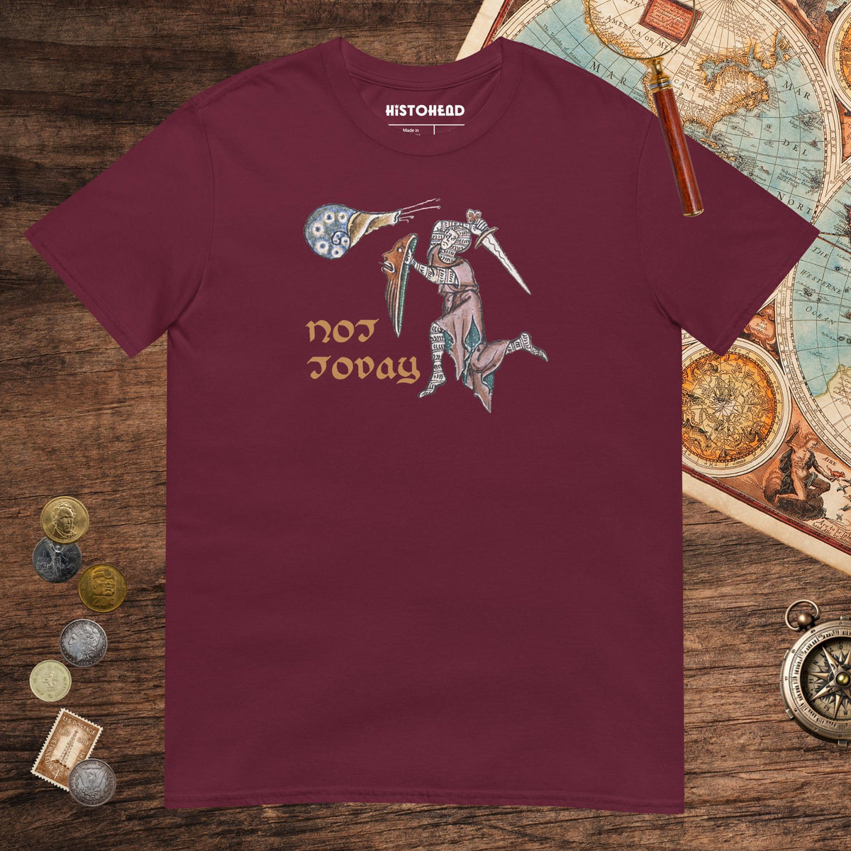 Maroon Not Today Snail Tee - history buff gift by HistoHead