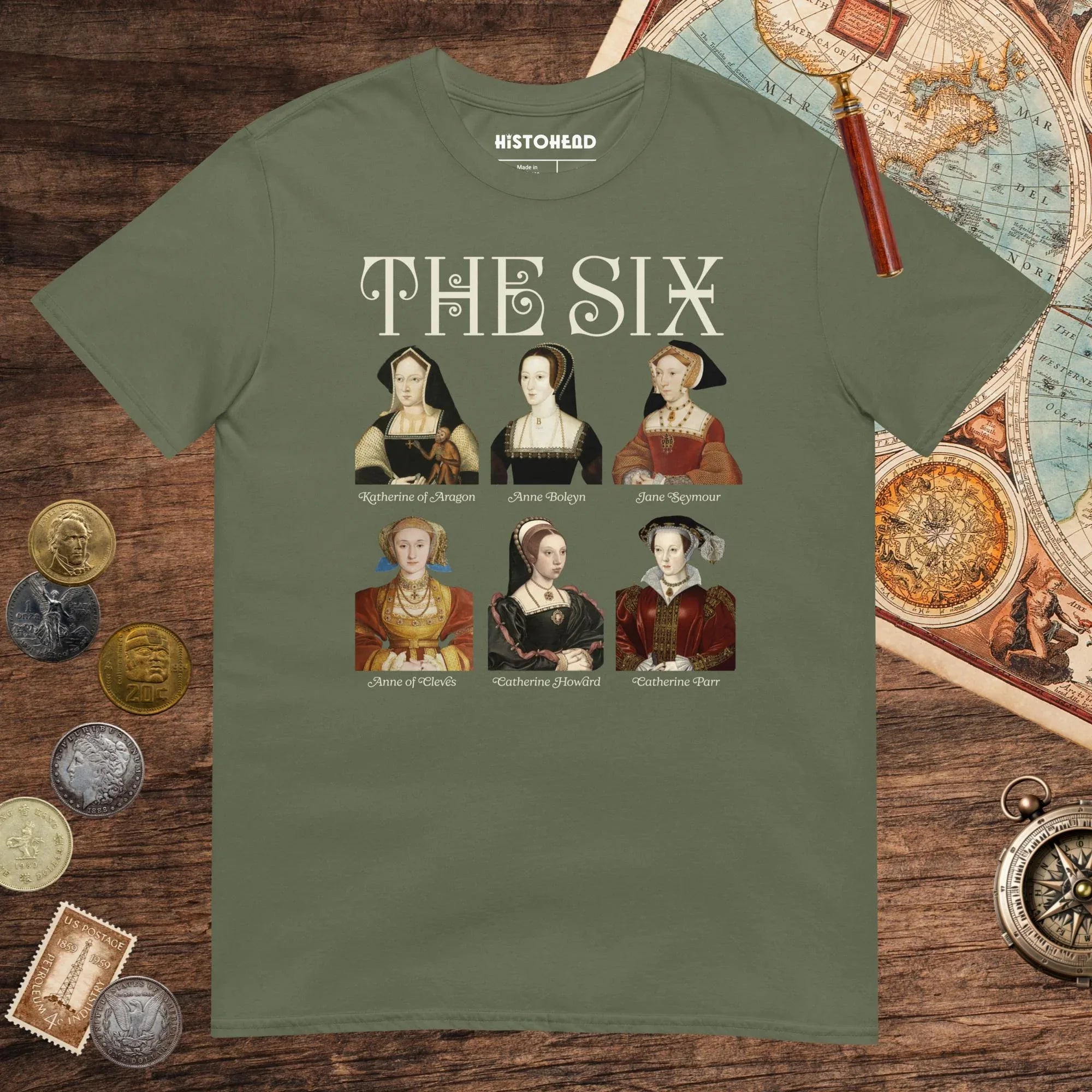 Military Green The Six Tee - history buff gift by HistoHead