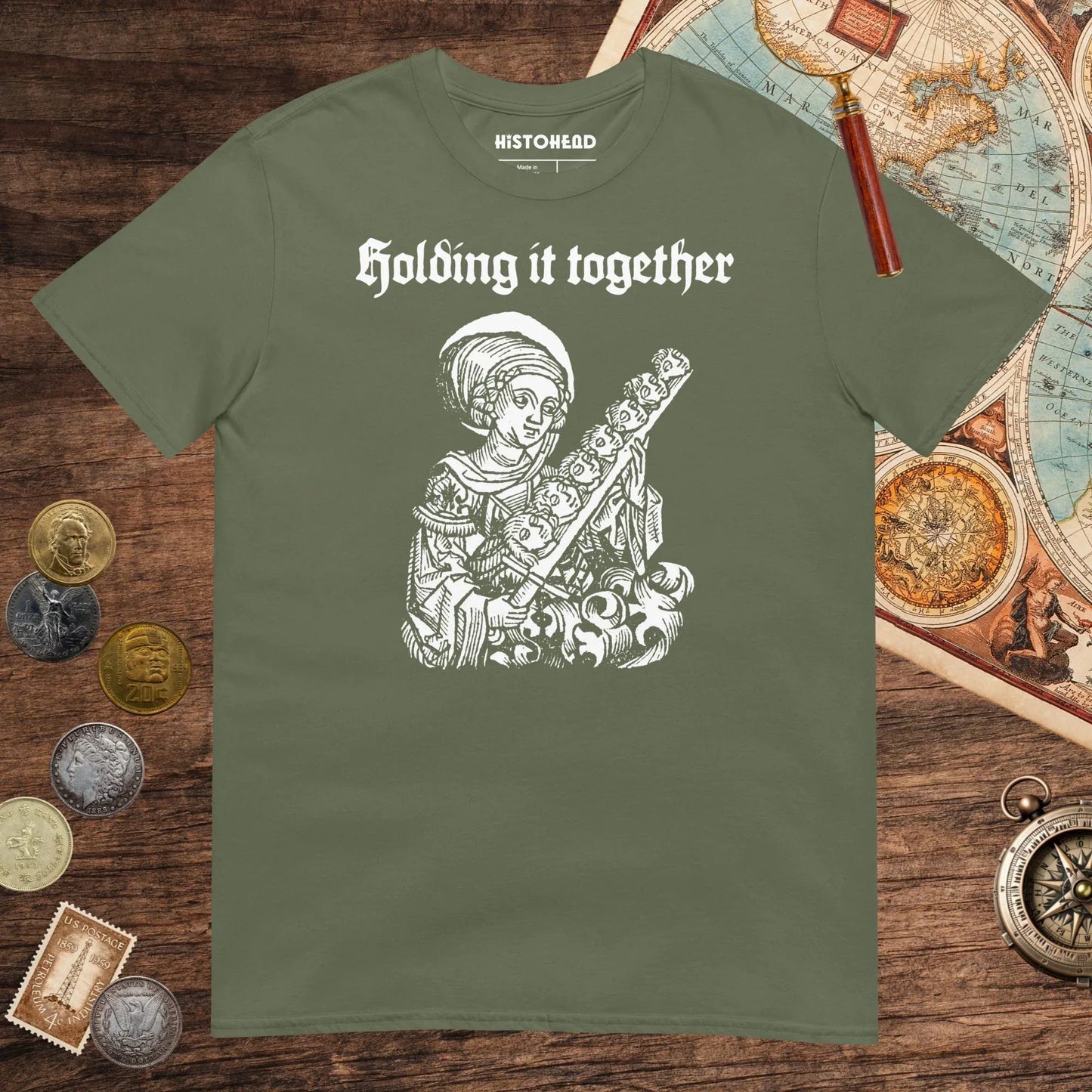 Military Green Holding It Together Tee - history buff gift by HistoHead