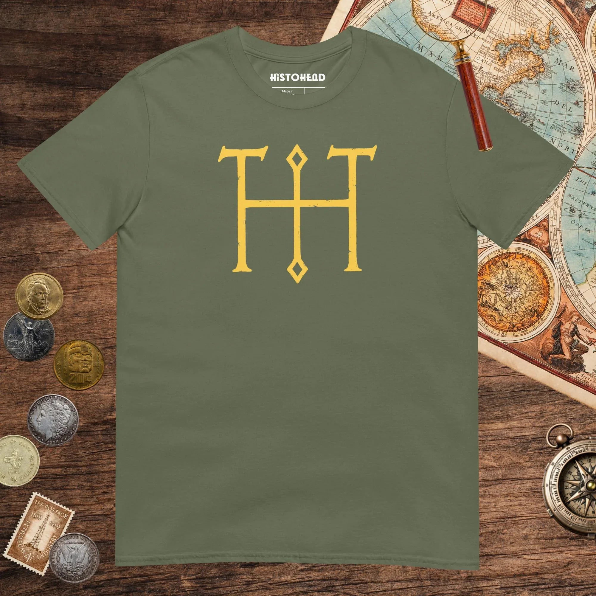 Military Green Otto the Great Autograph Tee - history buff gift by HistoHead