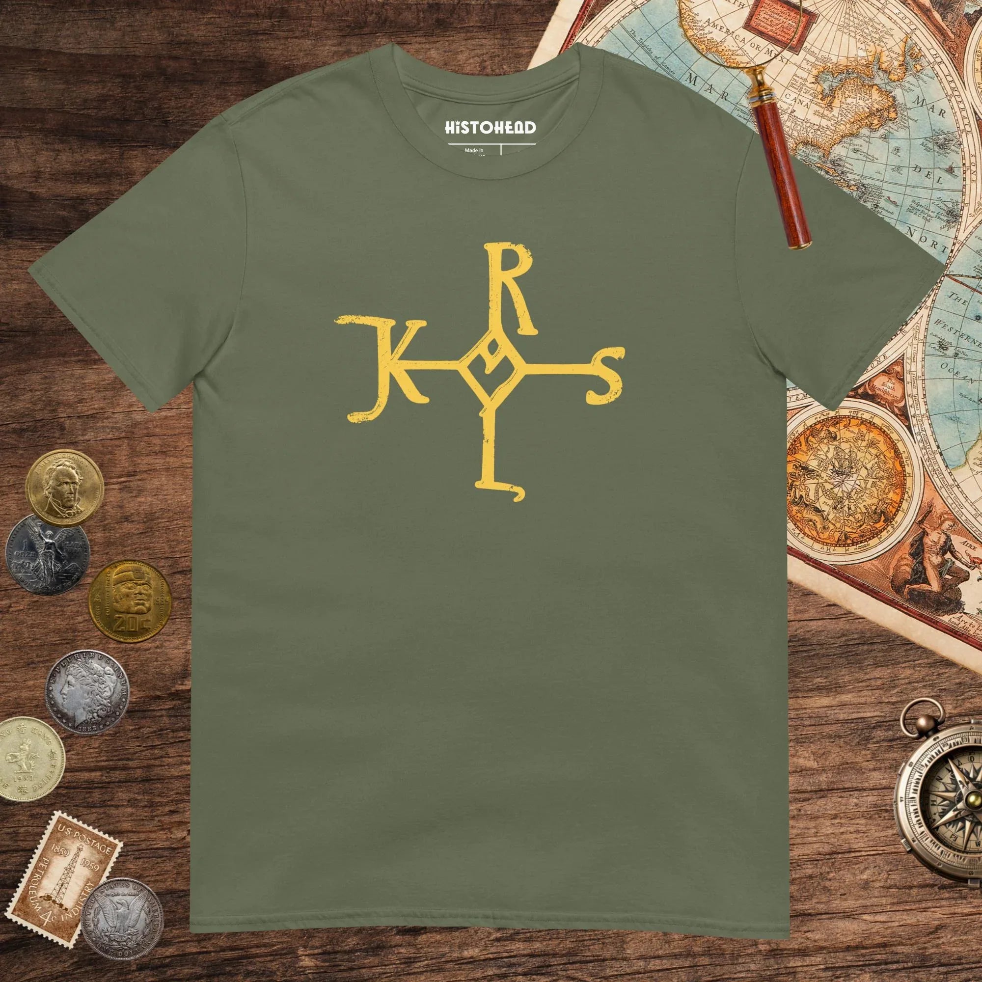 Military Green Charlemagne Autograph Tee - history buff gift by HistoHead