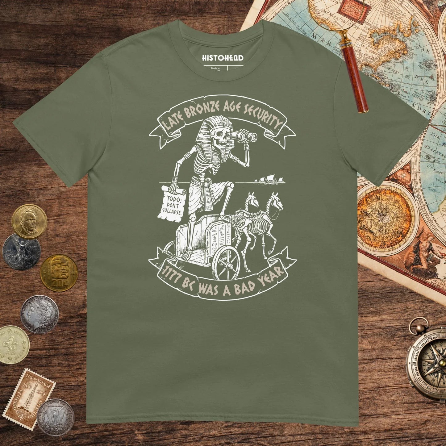 Military Green Late Bronze Age Security Tee - history buff gift by HistoHead