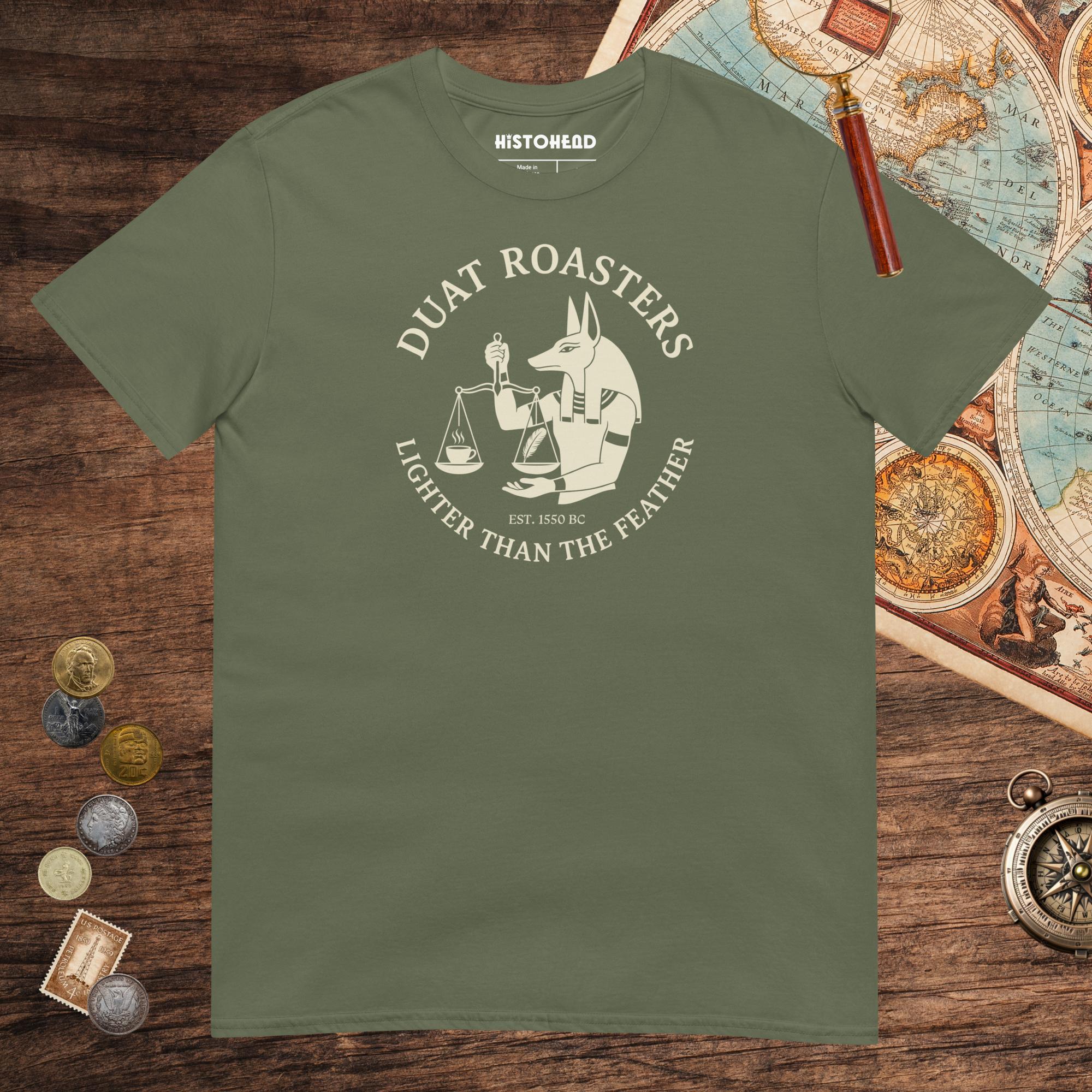 Military Green Duat Roasters Tee - history buff gift by HistoHead