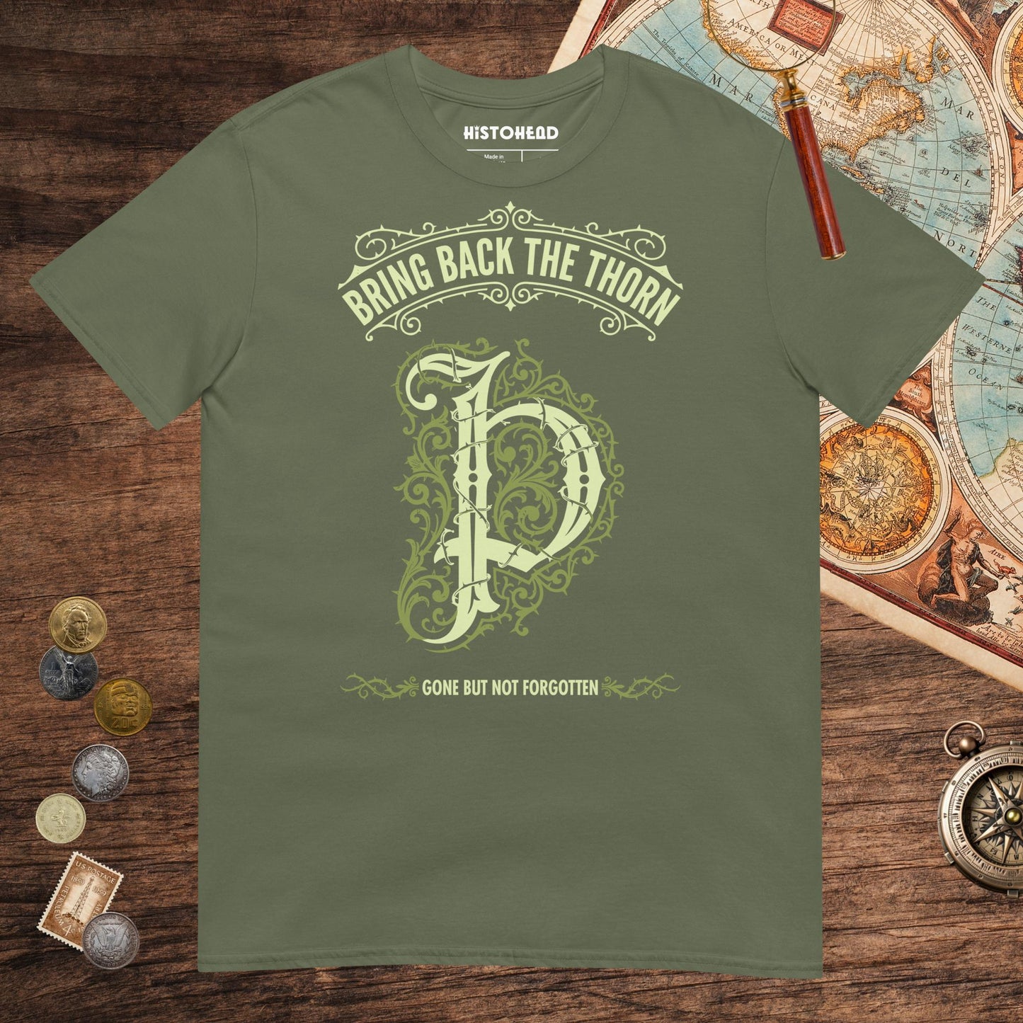 Military Green Bring Back the Thorn Letter Tee - history buff gift by HistoHead