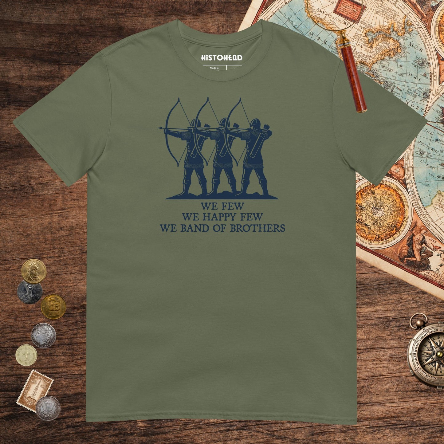 Military Green Band of Brothers Tee - history buff gift by HistoHead