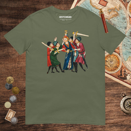 Military Green Medieval Positivity Tee - history buff gift by HistoHead
