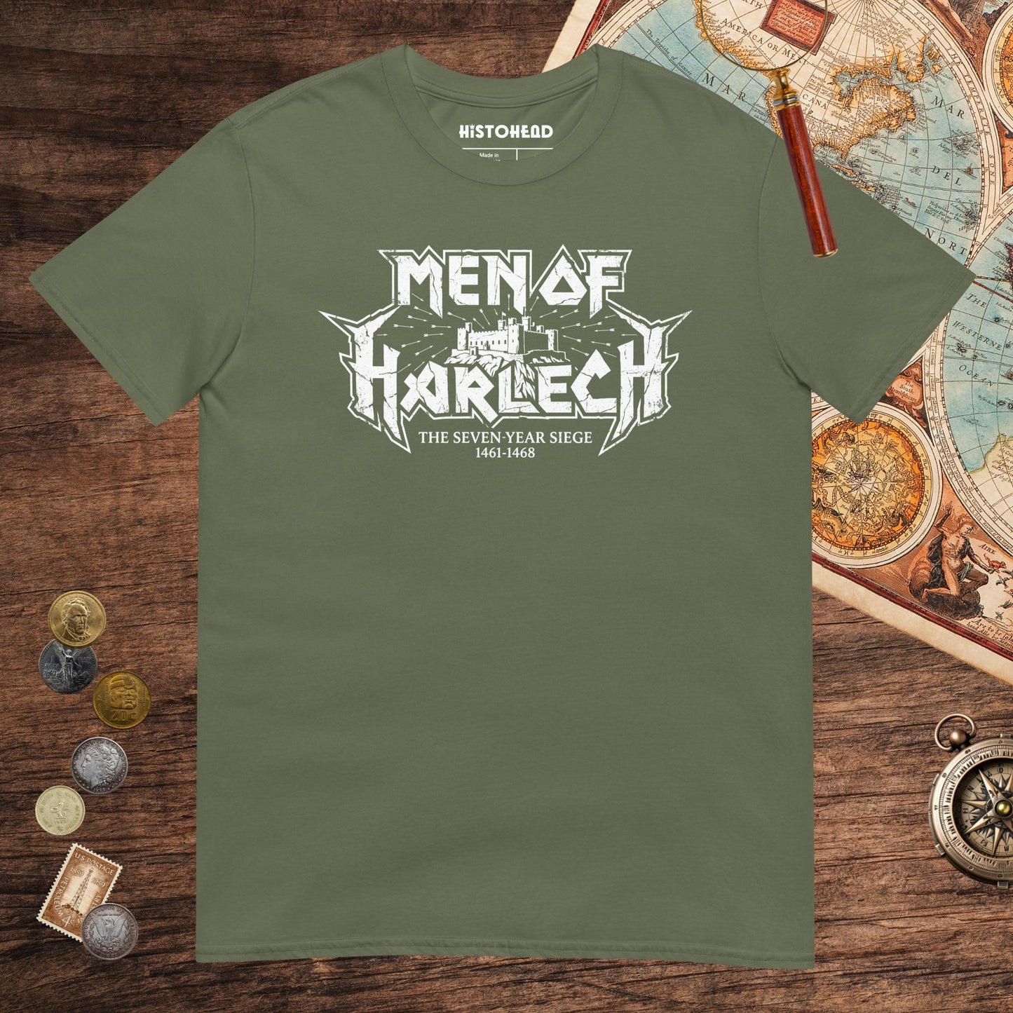 Military Green Men of Harlech Tee - history buff gift by HistoHead