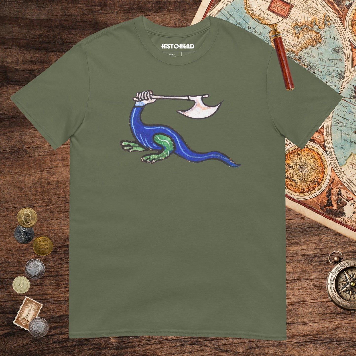 Military Green No Mercy Tee - history buff gift by HistoHead
