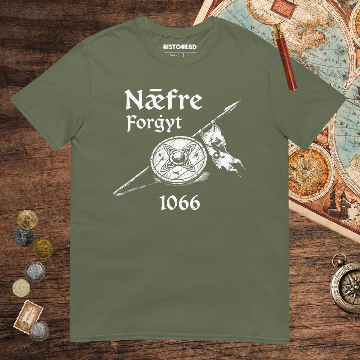 Military Green Never Forget 1066 Tee - history buff gift by HistoHead