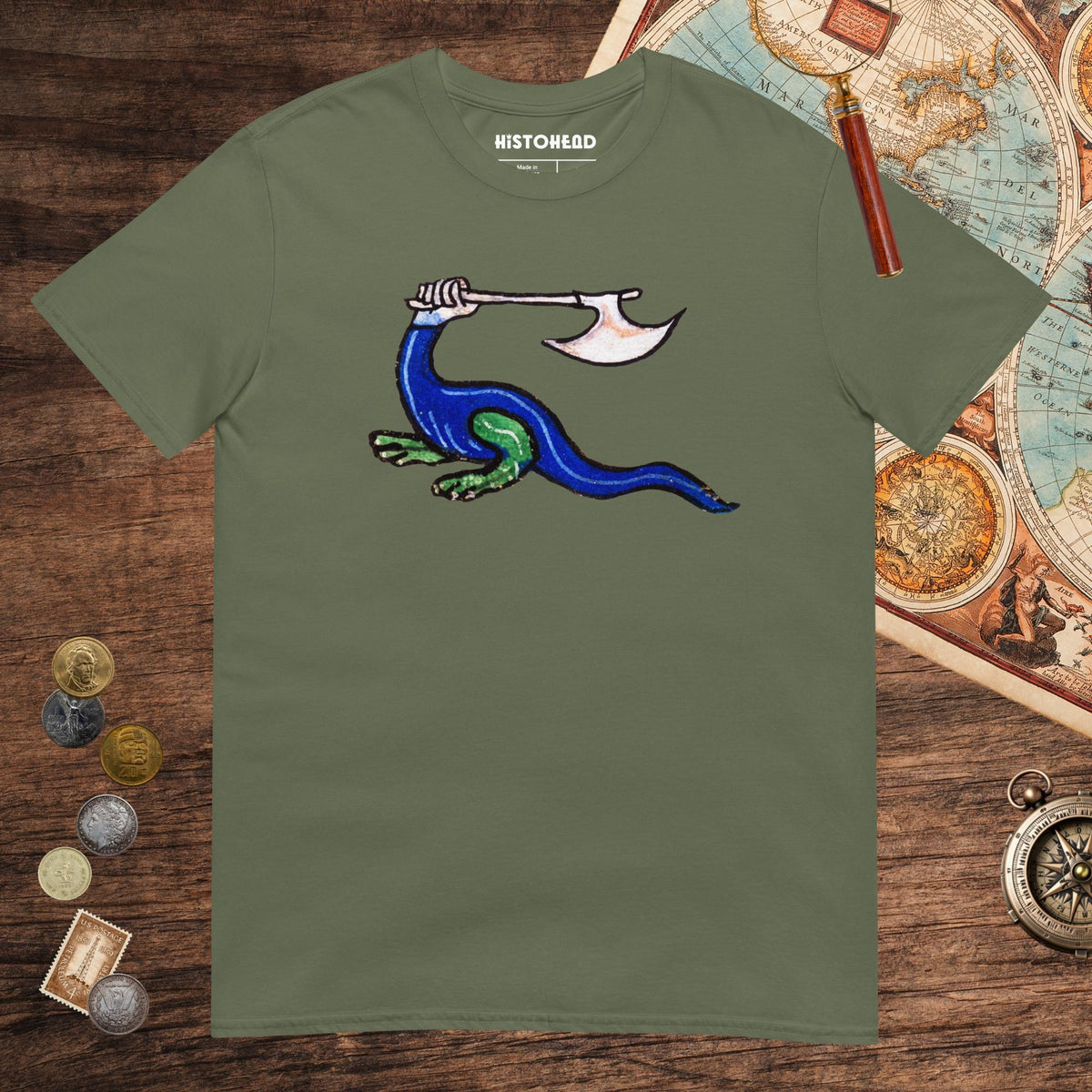 Military Green No Mercy Tee - history buff gift by HistoHead