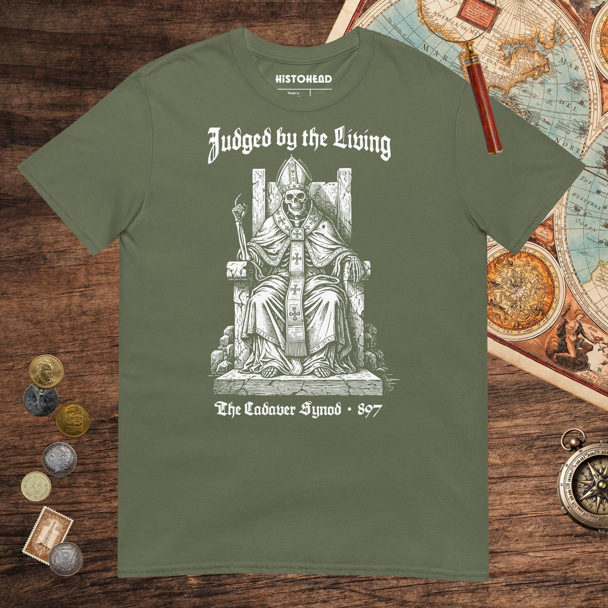 Military Green The Cadaver Synod Tee - history buff gift by HistoHead