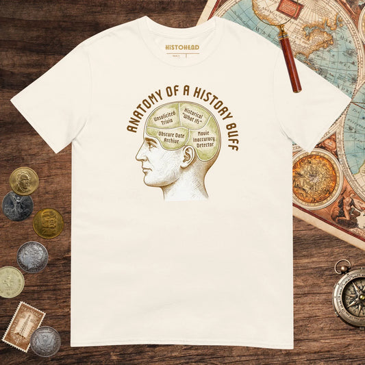 Natural Anatomy of a History Buff Tee - history buff gift by HistoHead