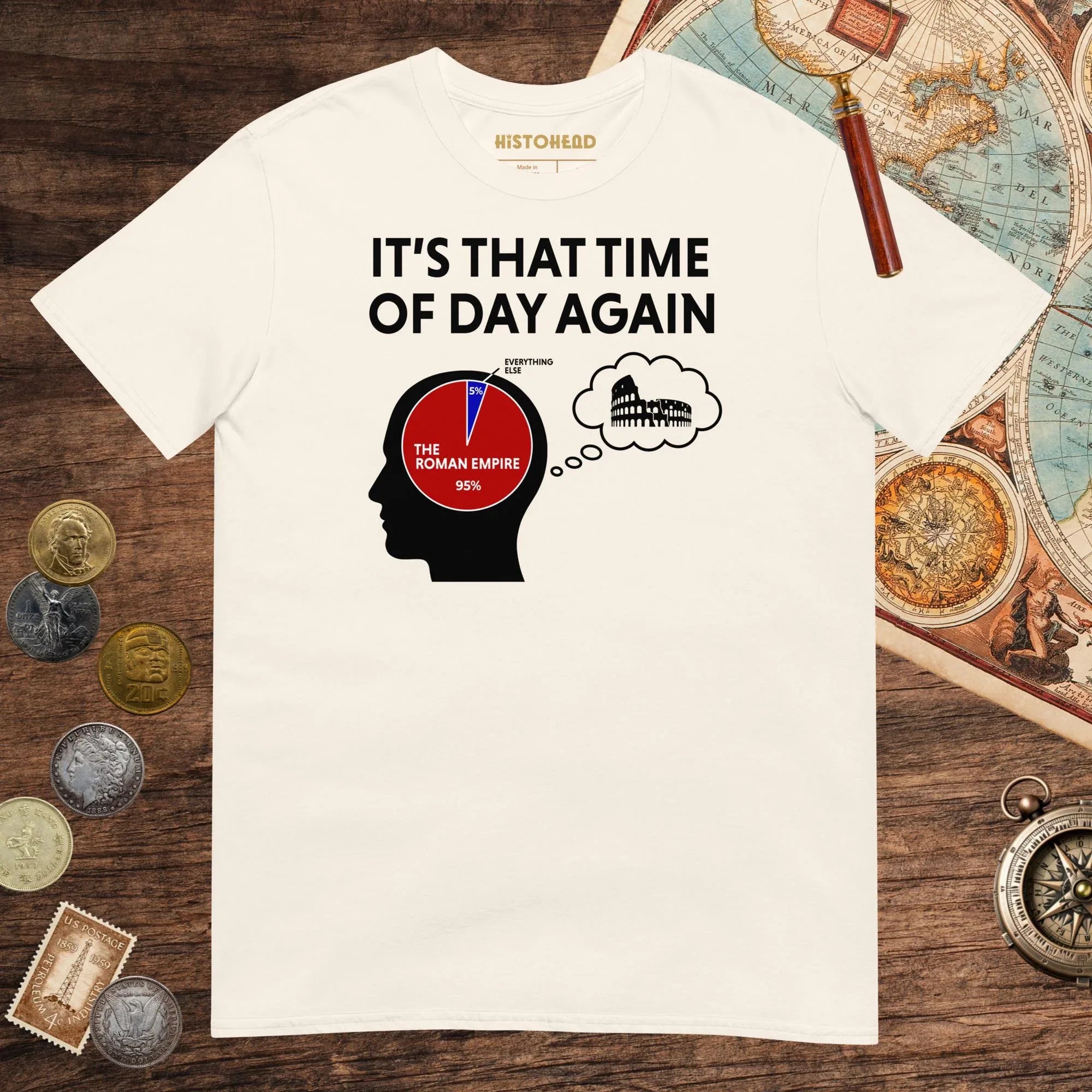 Natural 95% Roman Empire Thoughts Tee - history buff gift by HistoHead