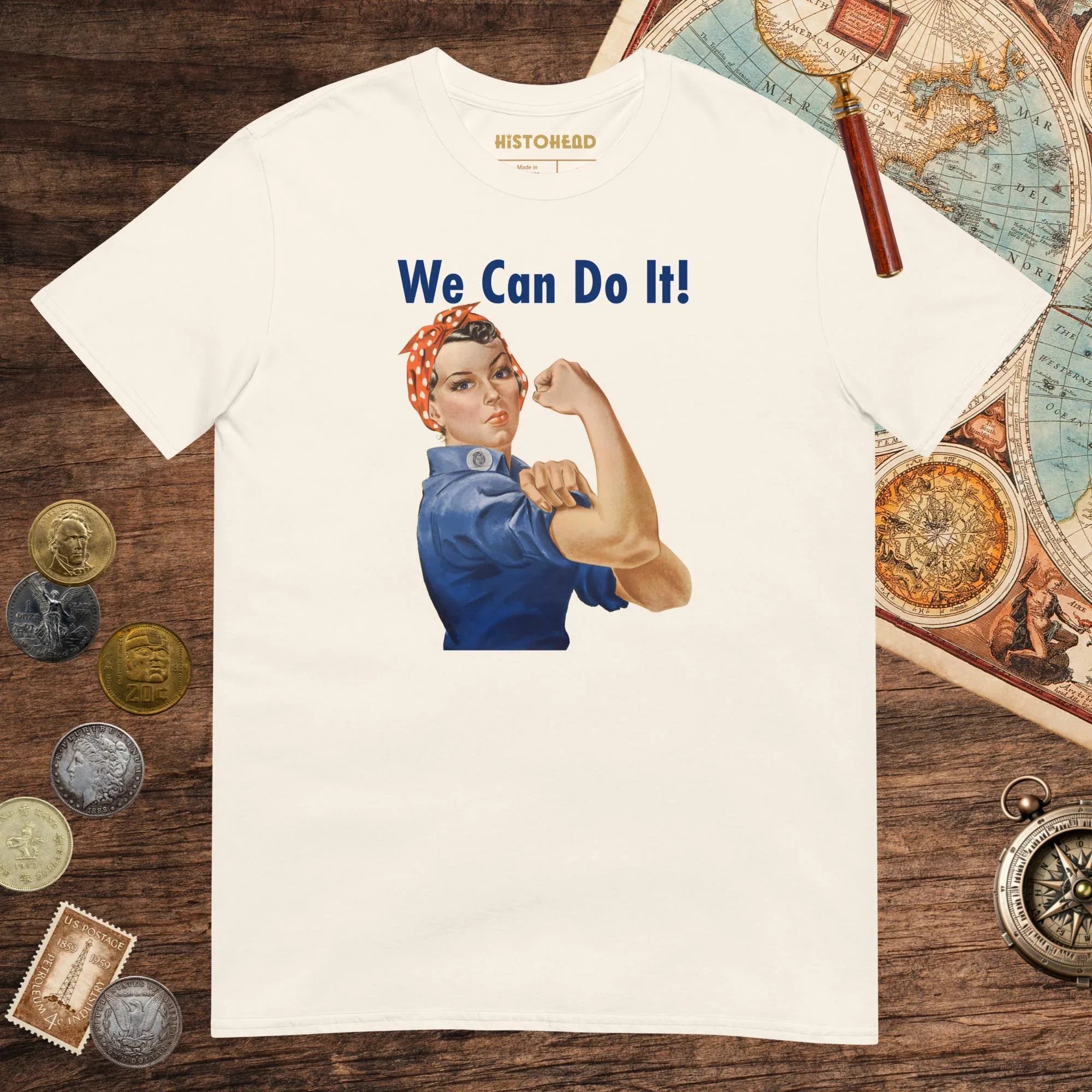 Natural Rosie We Can Do It Tee - history buff gift by HistoHead