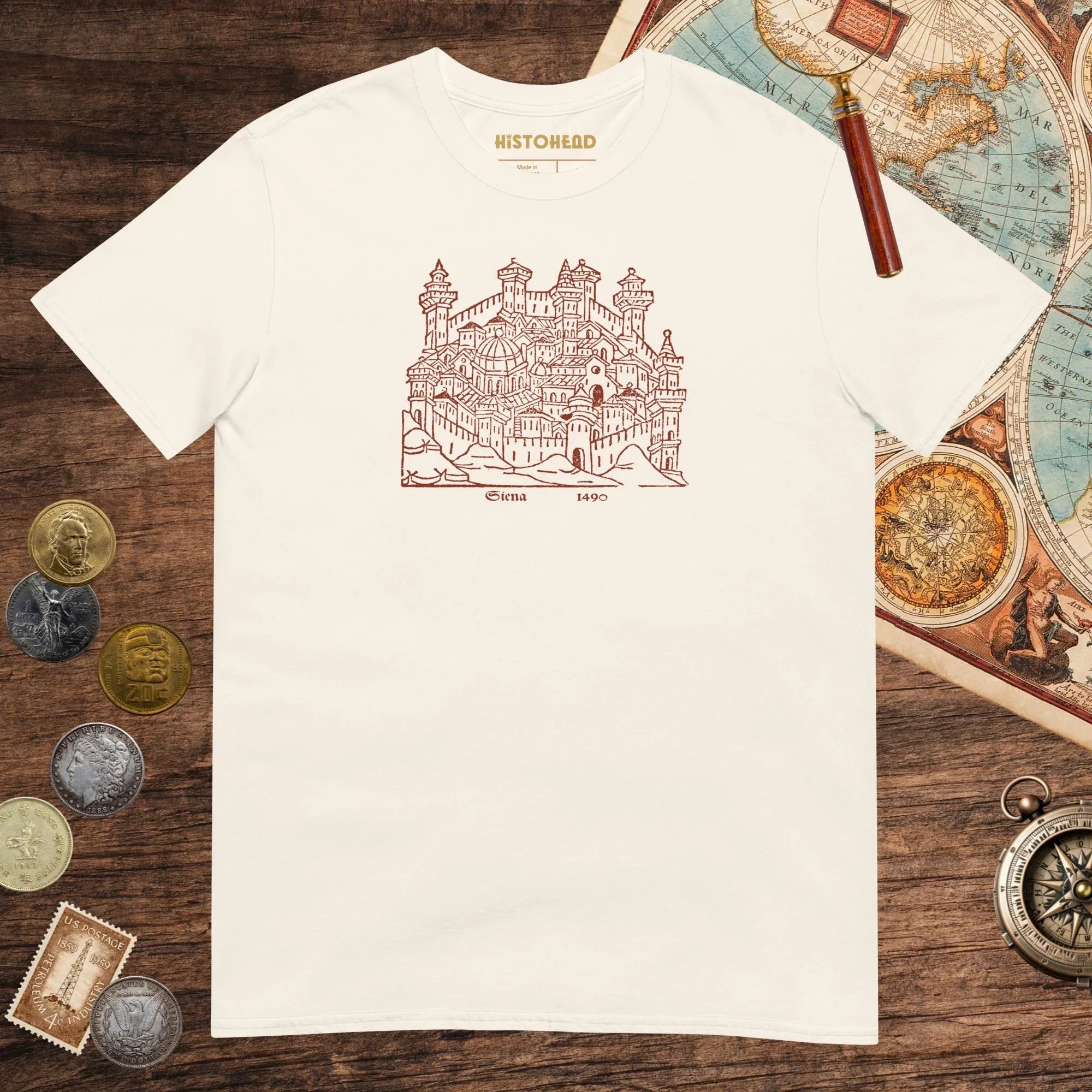 Natural Siena 1490 Tee - history buff gift by HistoHead