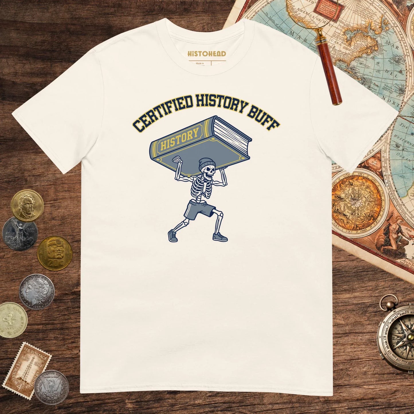 Natural Certified History Buff Tee - history buff gift by HistoHead