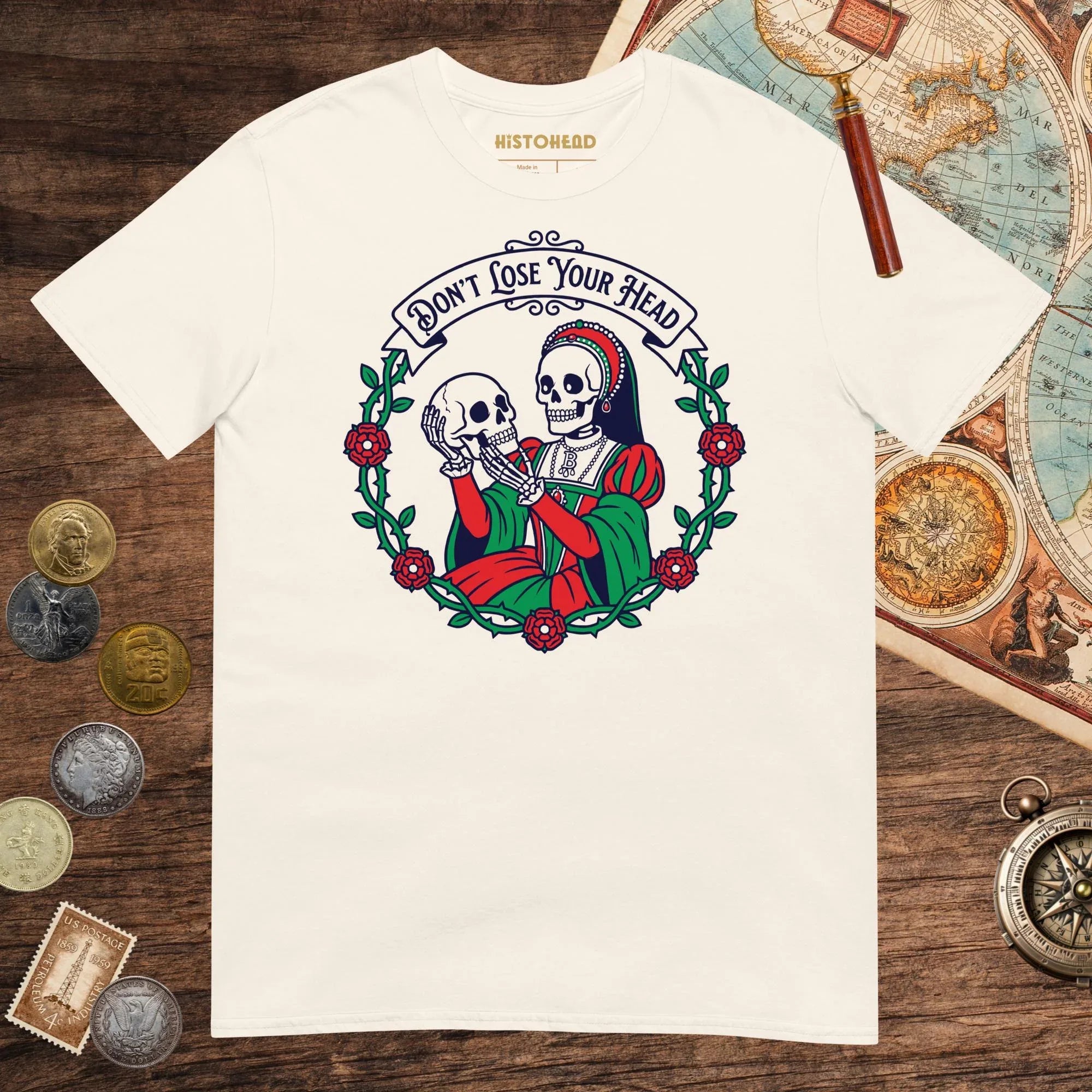 Natural Don't Lose Your Head Tee (Anne Boleyn Edition) - history buff gift by HistoHead