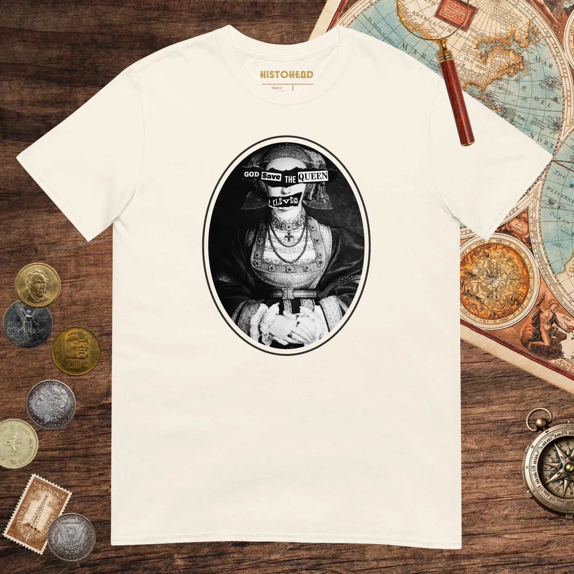 Natural God Save the Queen Anne of Cleves Tee - history buff gift by HistoHead
