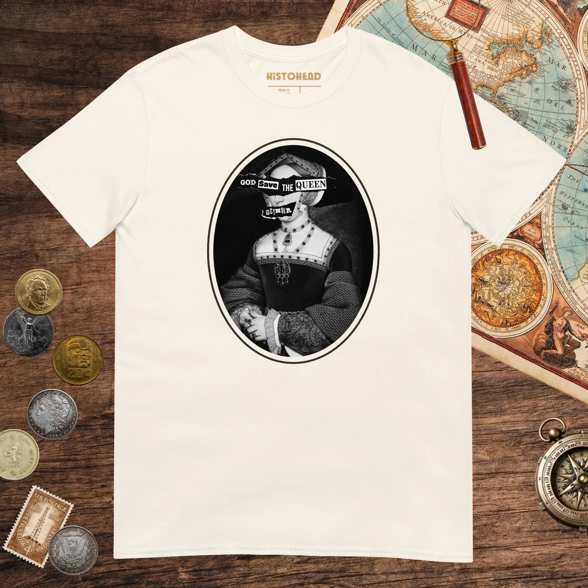 Natural God Save the Queen Jane Seymour Tee - history buff gift by HistoHead