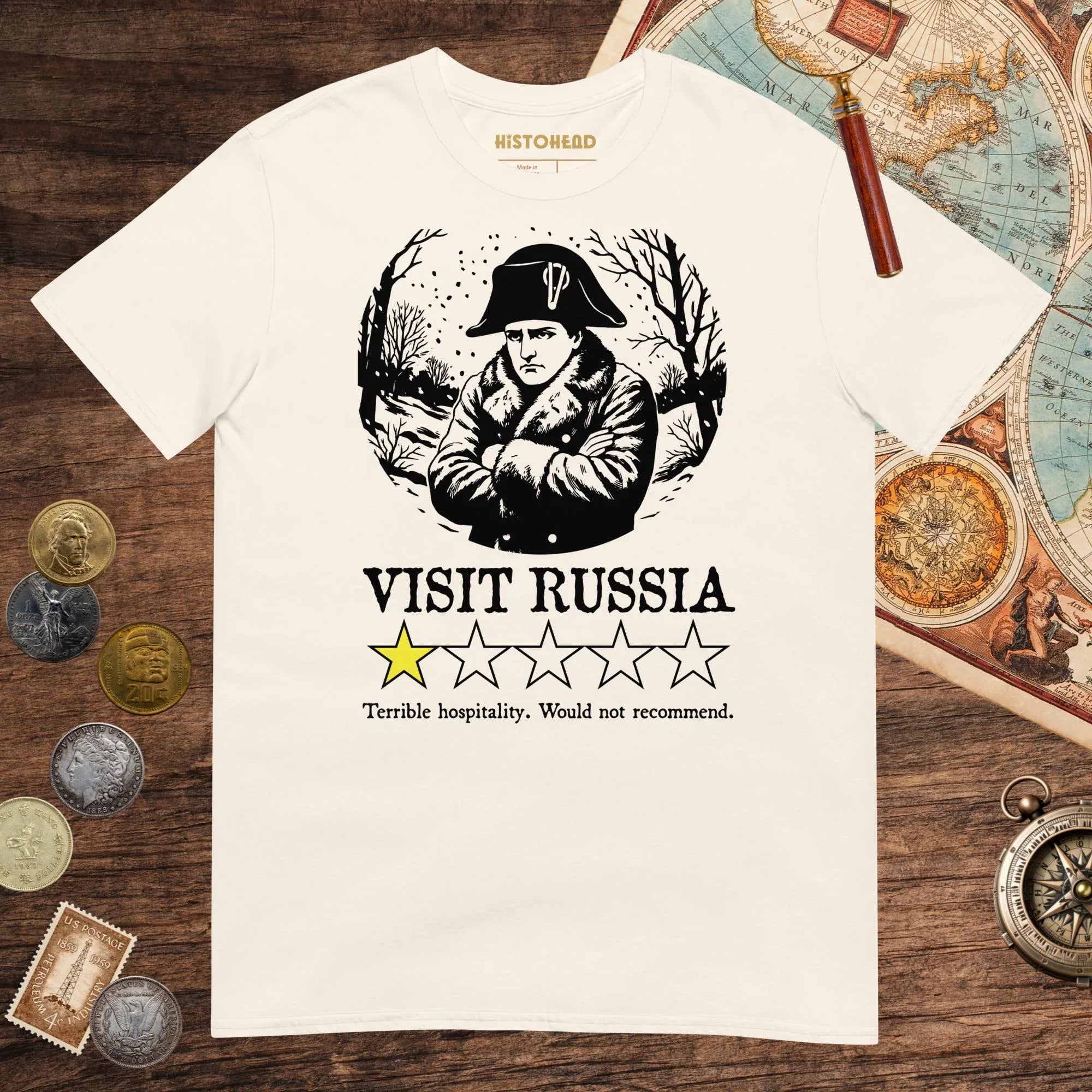 Natural Napoleon Visit Russia Review Tee - history buff gift by HistoHead