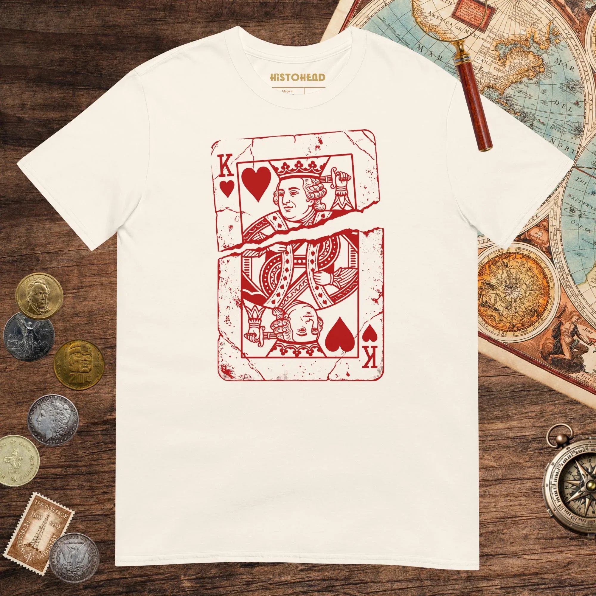 Natural Louis XVI Playing Card Tee - history buff gift by HistoHead