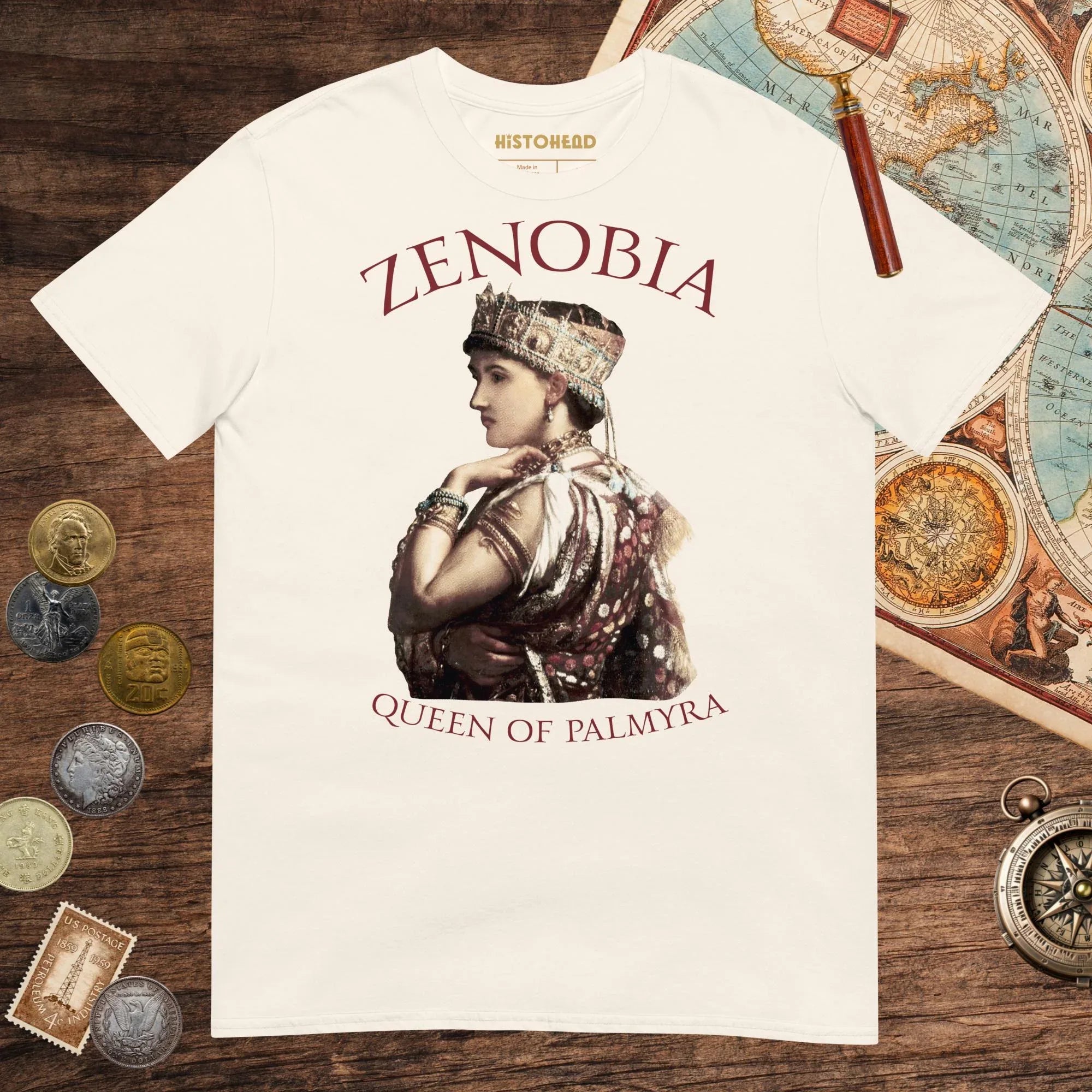 Natural Zenobia Queen of Palmyra Tee - history buff gift by HistoHead