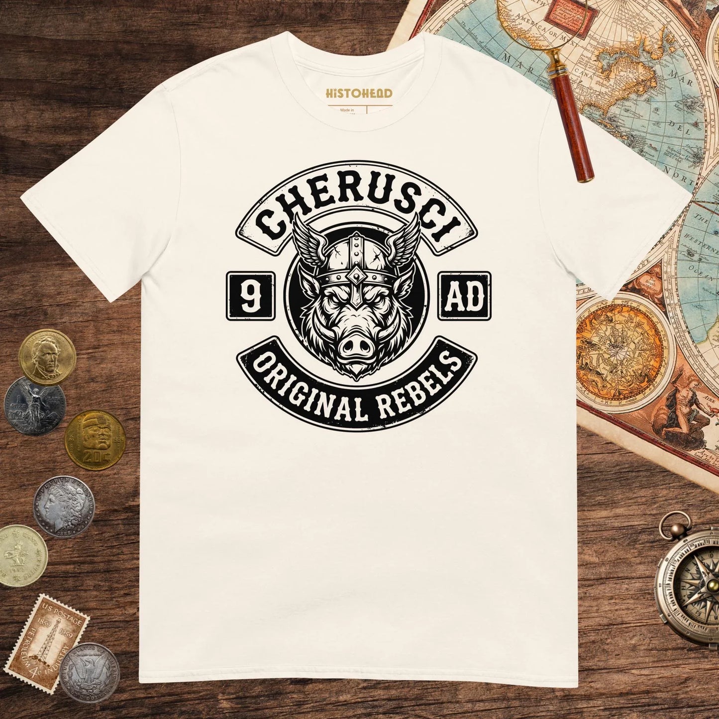 Natural Cherusci Original Rebels Tee - history buff gift by HistoHead