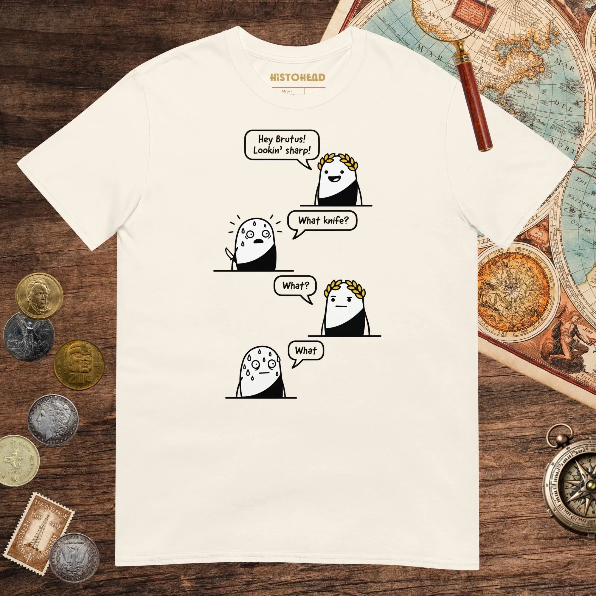 Natural Caesar and Brutus Comics Tee - history buff gift by HistoHead