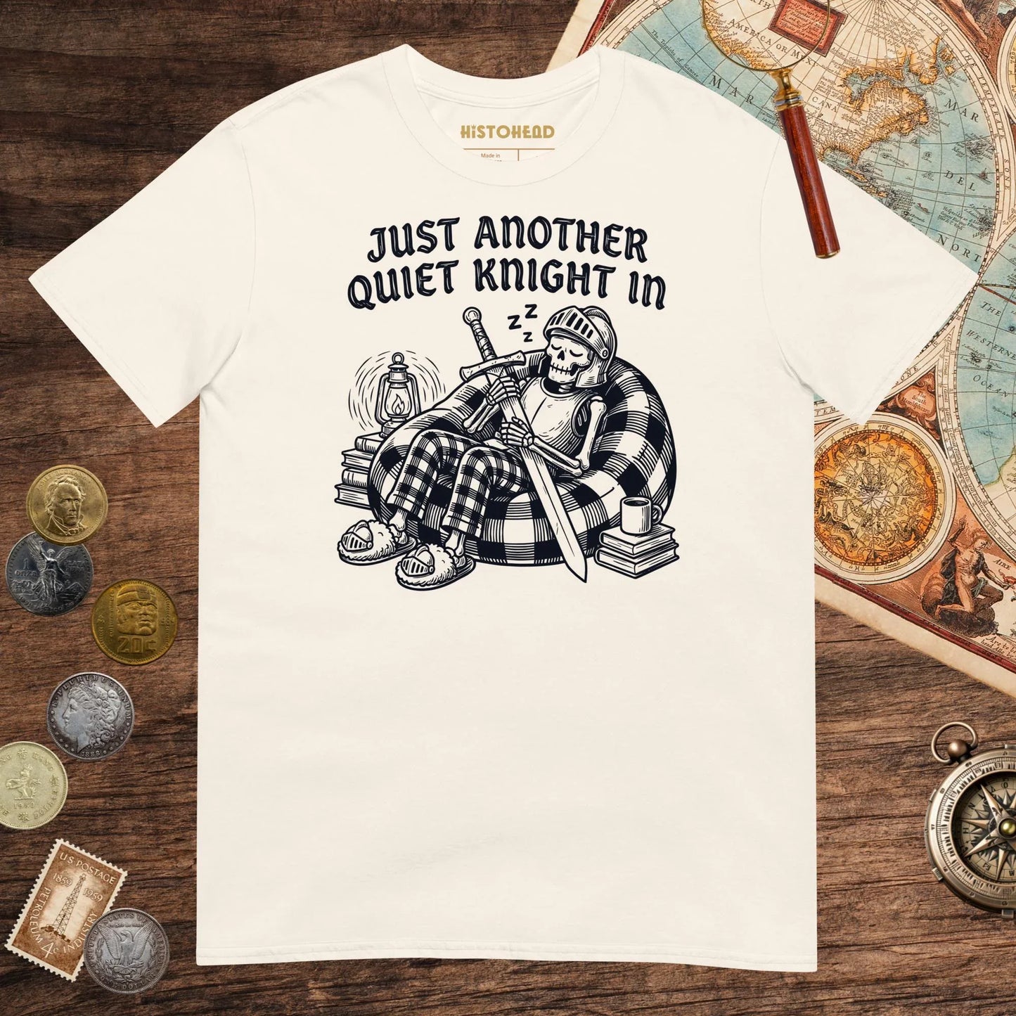 Natural Just Another Quiet Knight In Tee - history buff gift by HistoHead